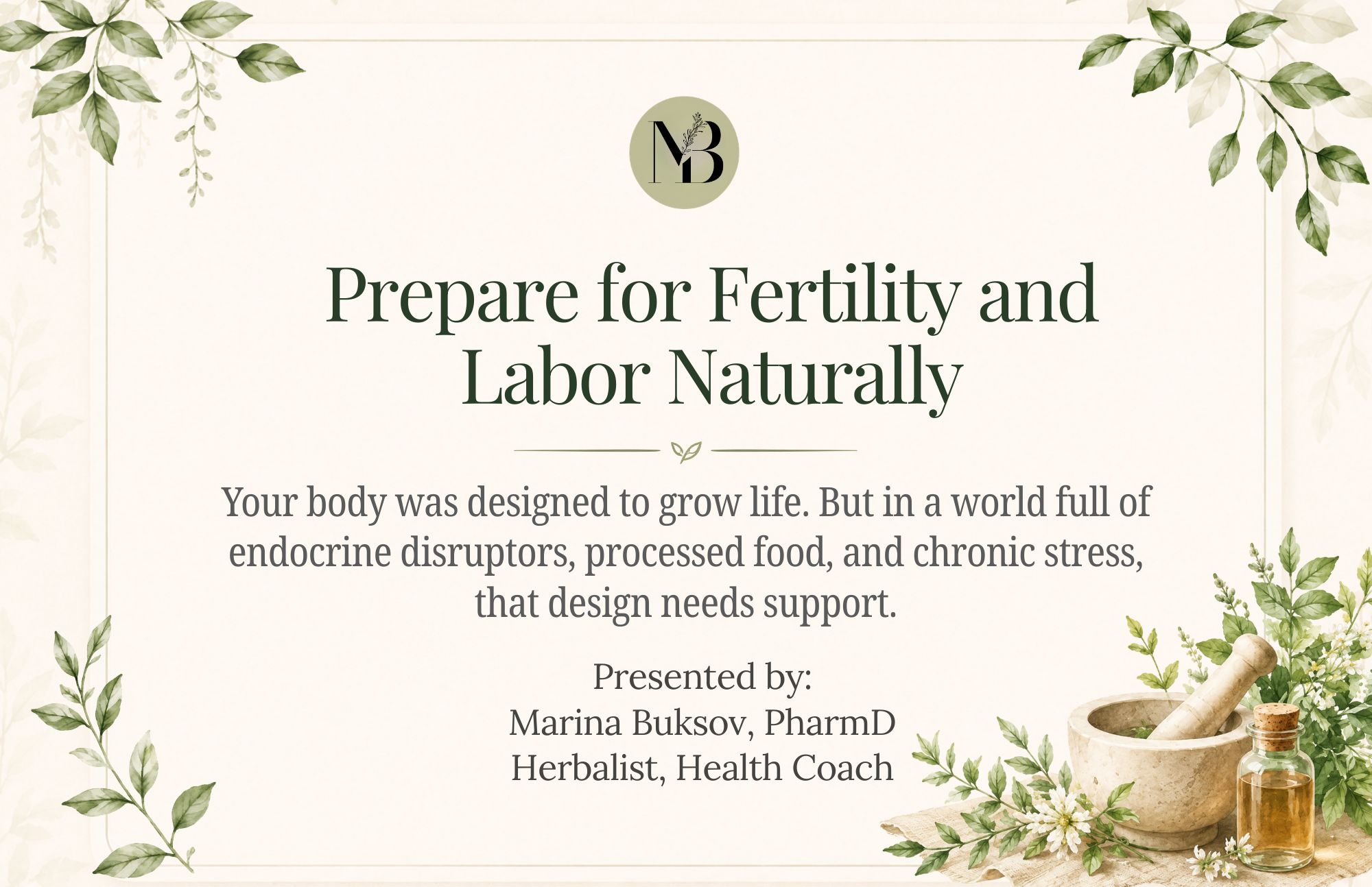 natural fertility preparation herbs labor support